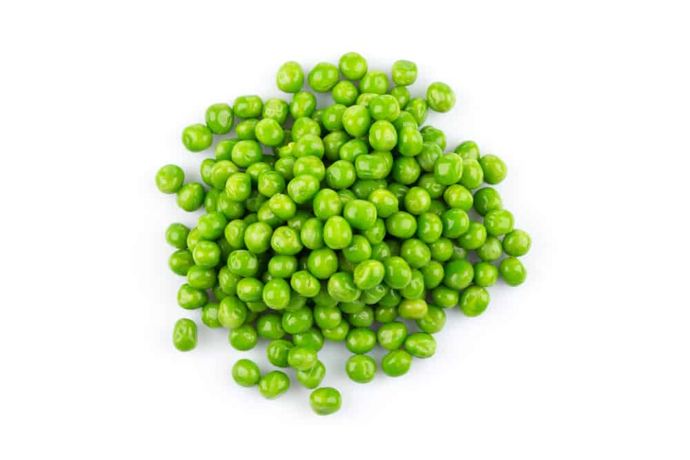 Pile of green wet pea